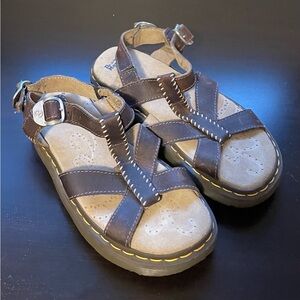 Dr. Martens Vintage Air Cushion Sole Strappy Leather Chunky Sandals Women's 8